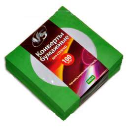 Конверт бумажный 1 CD с окном 100шт VS