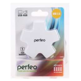 Perfeo USB-HUB 4 Port, (PF-HYD-6098H White) белый