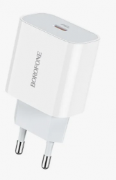 Сетевое зарядное устройство BOROFONE BA38A Type-C, 3A, 20W, белый