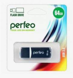 Флешка Perfeo USB 64GB C02 чёрная