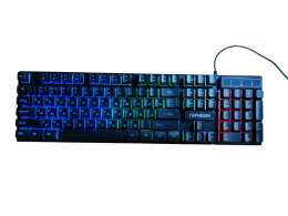 Клавиатура проводная игровая Гарнизон GK-200GL, USB, черный, подсветка