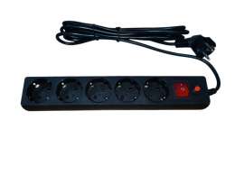 Сетевой фильтр Гарнизон EHLB-2 10А 3м черный